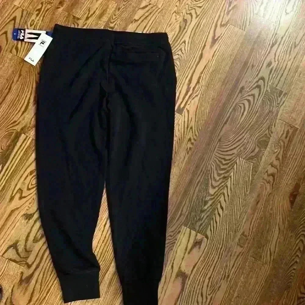 Fila Ladies Heritage Terry Jogger Pants Black L - Picture 5 of 5